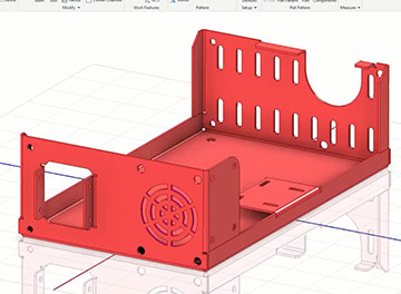 Drawing One-Piece Bend-Formed Sheet Metal Enclosure